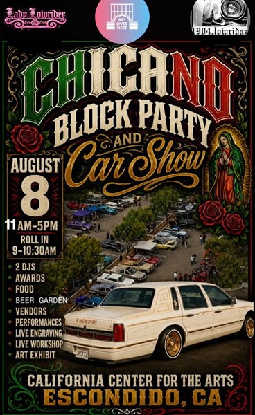 Chicano Block Party and Car Show flyer August 2026